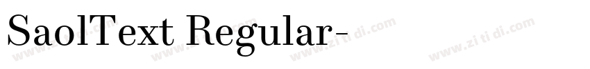 SaolText Regular字体转换